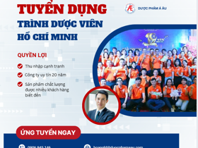 TUYỂN DỤNG TRÌNH DƯỢC VIÊN KHU VỰC THÀNH PHỐ HỒ CHÍ MINH